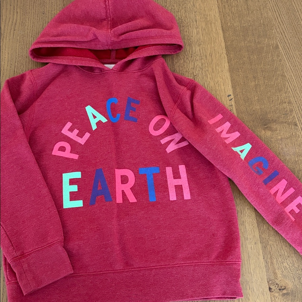 Peek kids Deep Red Hoodie size 12